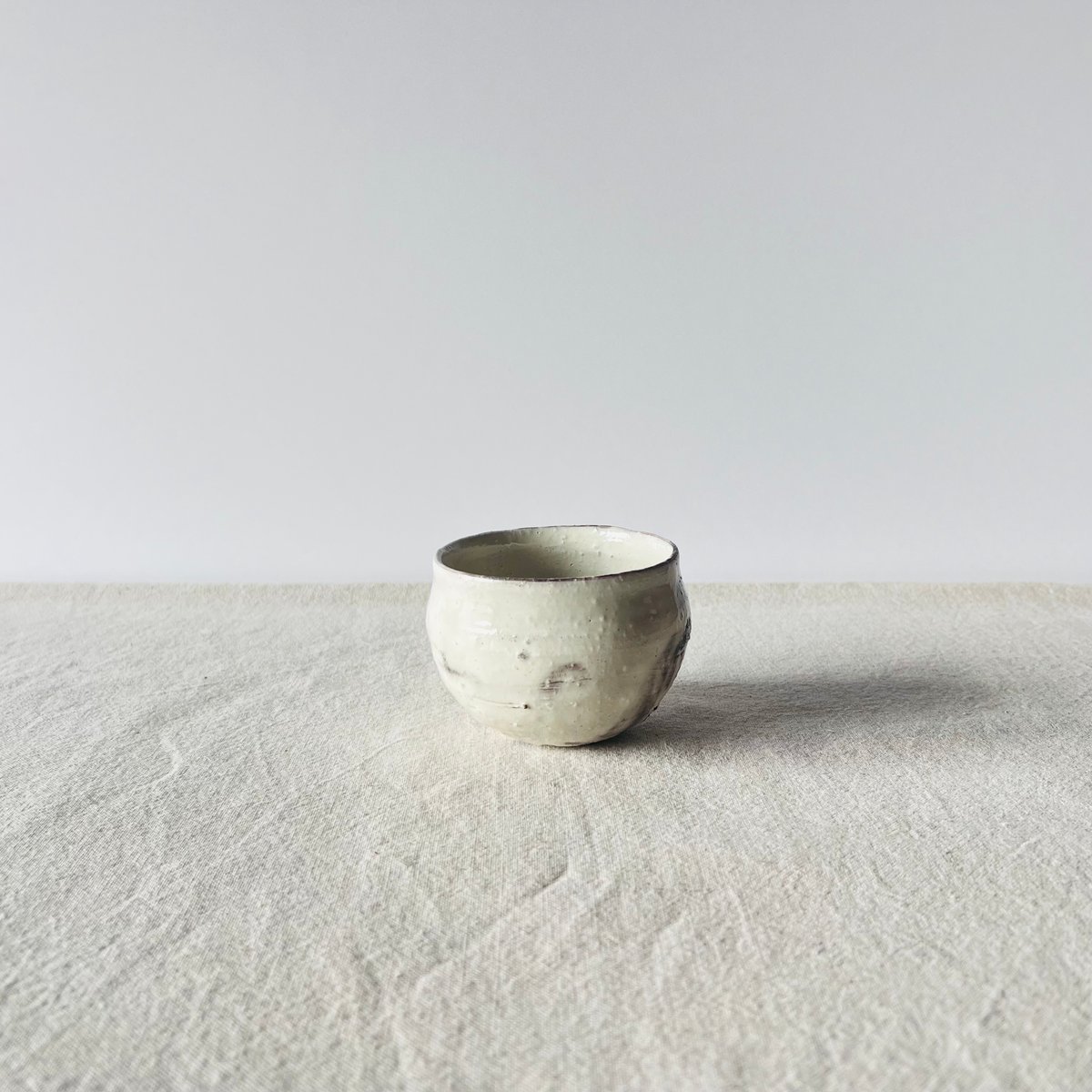 Tー138 辻村史朗 粉吹ワインカップ 共箱付 Shiro Tsujimura Kofuki