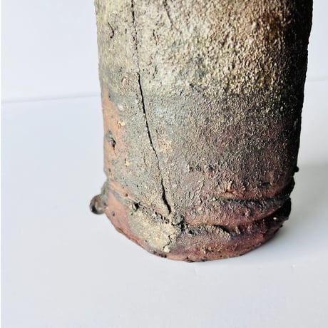 T-69 辻村史朗　備前花入　Shiro Tsujimura Bizen flower vase