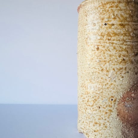 T−144 辻村史朗　信楽花入　共箱有　Shiro Tsujimura Shigaraki Flower Vase