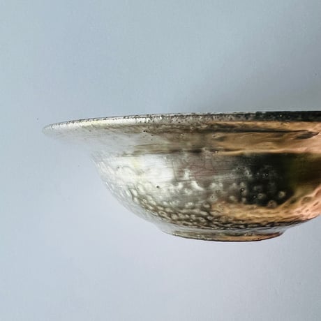 TNー65 谷井直人　銀彩ビードロしのぎリム皿　Naoto Tanii – Silver-Glazed Bidoro Shinogi Rim Plate