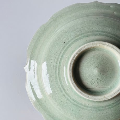 OS−5 岡本修一　青白磁四方皿　Shuichi Okamoto Blue-and-White Porcelain Square Plate