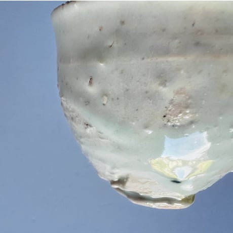 Tｰ62 辻村史朗　磁土ぐい呑　Shiro Tsujimura - Porcelain Sake Cup