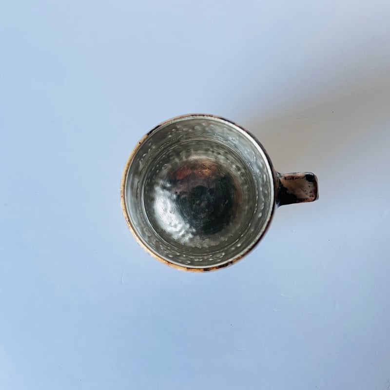 TNｰ85 谷井直人 銀彩黒流マグカップ Silver-Glazed Black Drip M
