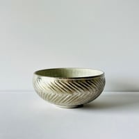 TN−108 谷井直人　銀彩ビードロしのぎ丸鉢 Naoto Tanii Silver Glaze Bidoro Shinogi Bowl