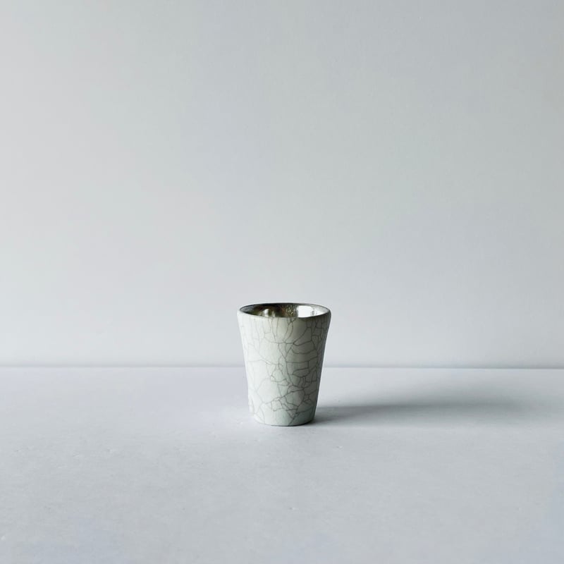 TN−125 谷井直人 銀彩白釉貫入杯 Naoto Tanii Silver Glaze W