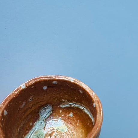 Tー95 辻村史朗　信楽ぐい呑　共箱有　Shiro Tsujimura Shigaraki sake cup