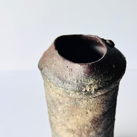 T-69 辻村史朗　備前花入　Shiro Tsujimura Bizen flower vase