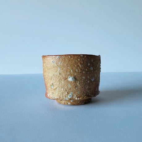 Tー95 辻村史朗　信楽ぐい呑　共箱有　Shiro Tsujimura Shigaraki sake cup