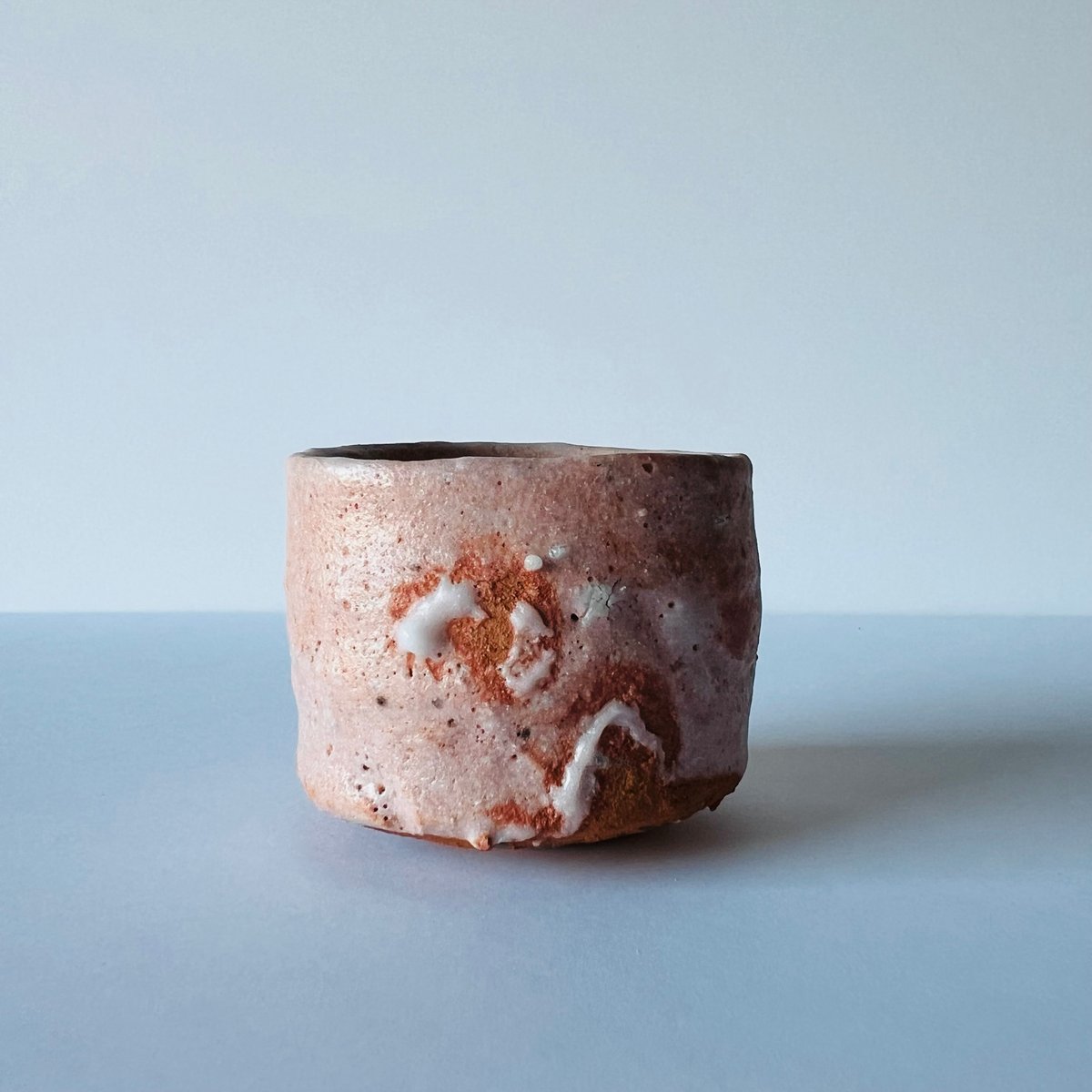 Tー94 辻村史朗 志野ぐい呑 共箱有 Shiro Tsujimura “Shino Guin