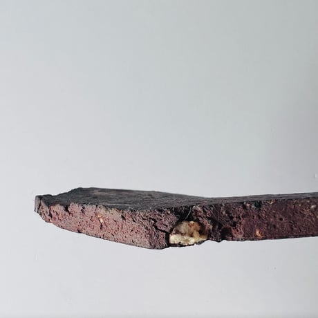 T−127 辻村史朗　焼き締め八角皿　共箱付　Shiro Tsujimura Yakishime Octagonal Plate