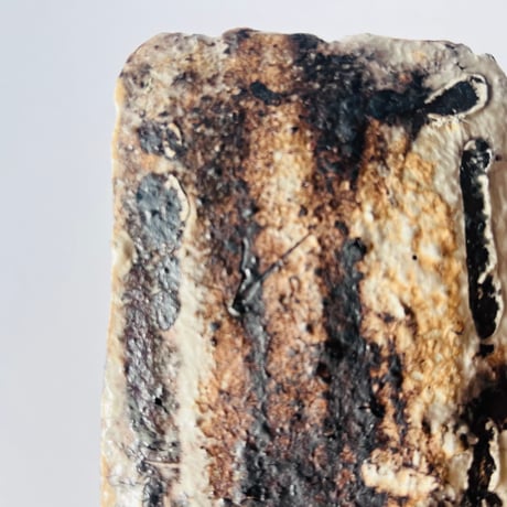T−124 辻村史朗　粉吹四方皿　共箱付　Shiro Tsujimura Small Kofuki Square Plate