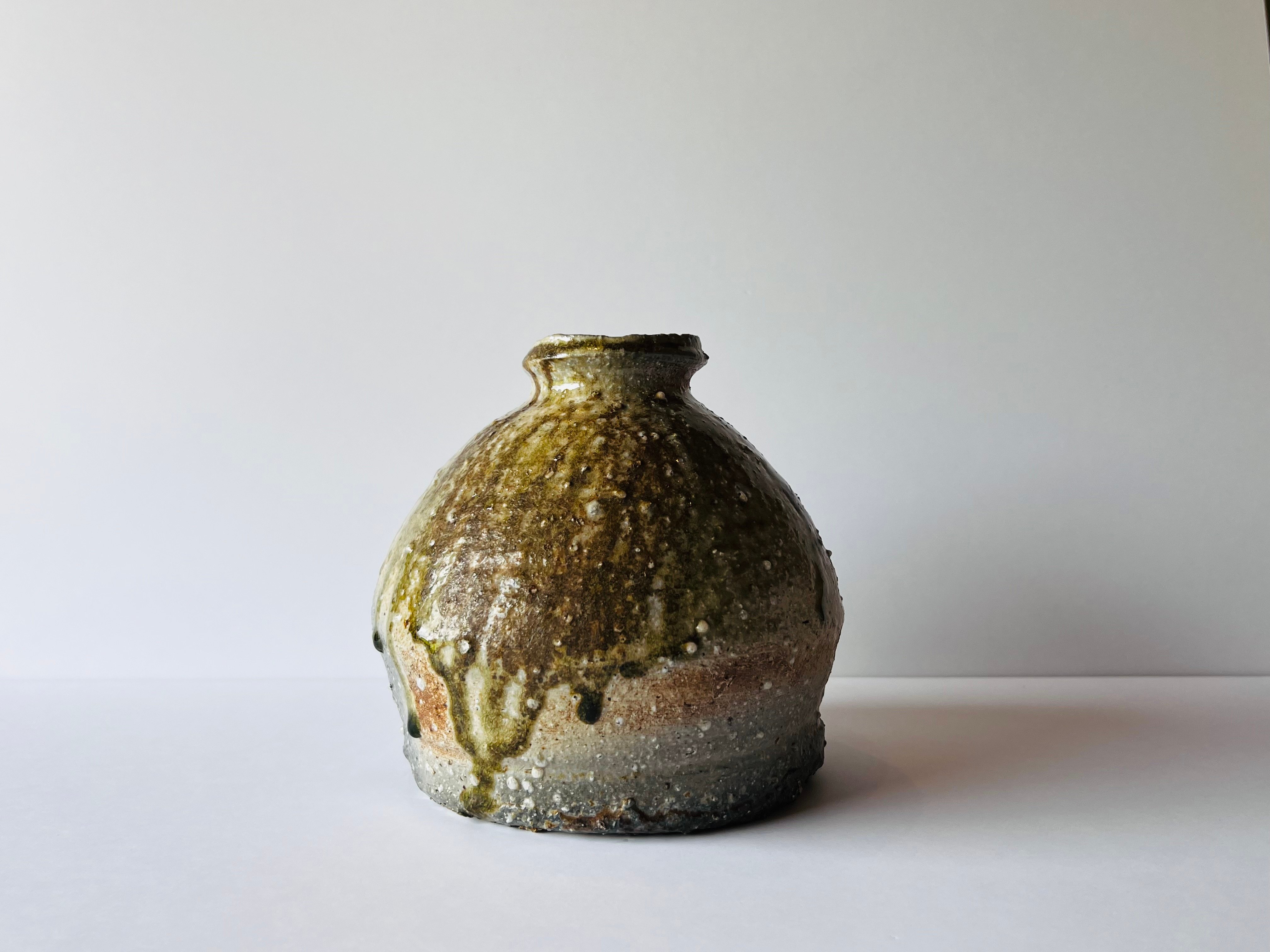 信楽焼 Shigaraki 壺 Jar 蹲 うずくまる 古谷道生 G03 T−23 辻村史朗 信楽蹲（うずくまる） 共箱付 T-23 Shiro Tsujimura S