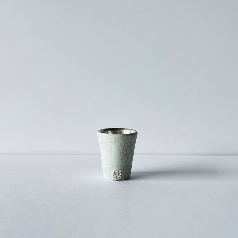 TN−125 谷井直人 銀彩白釉貫入杯 Naoto Tanii Silver Glaze W