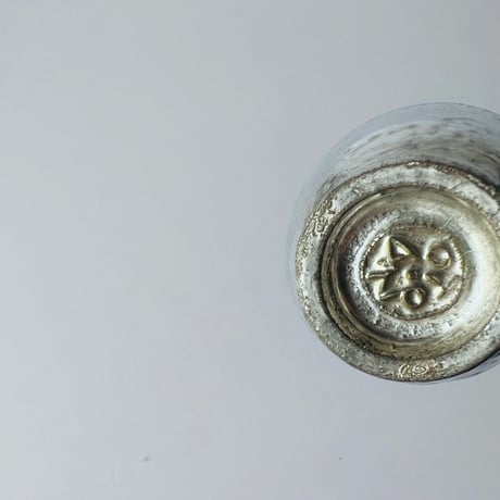 TN−129 谷井直人　銀彩ビードロ杯 Naoto Tanii Silver Bidoro Guinomi