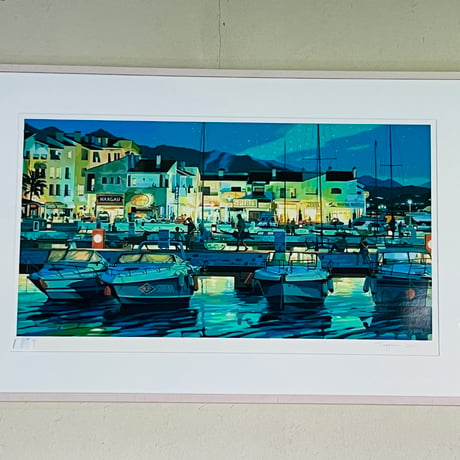 STー2  笹倉鉄平　「プエルトバヌス」シルクスクリーン　Teppei Sasakura – “Puerto Banús” Silkscreen