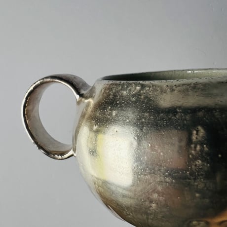 TNー46 谷井直人　銀彩ポット　Naoto Tanii Silver-glazed pot