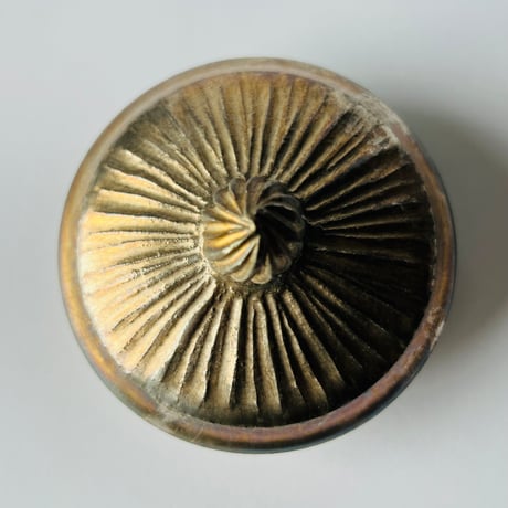 TN−30 谷井直人　銀彩経筒形花入れビードロしのぎ　Naoto Tanii, Silver-colored Sutra Cylindrical Flower Vase, Vidro Shinogi
