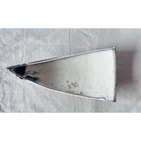 T−121 辻村史朗　粉吹三角皿大　共箱付　Shiro Tsujimura Large Kofuki Triangular Plate