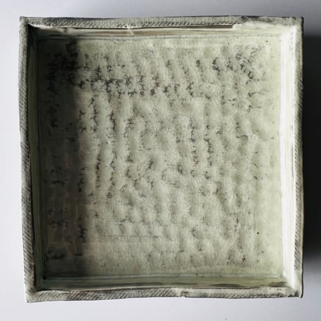 Sー7 鈴木大弓　三島角皿  Suzuki Hiroyumi Mishima Square Plate