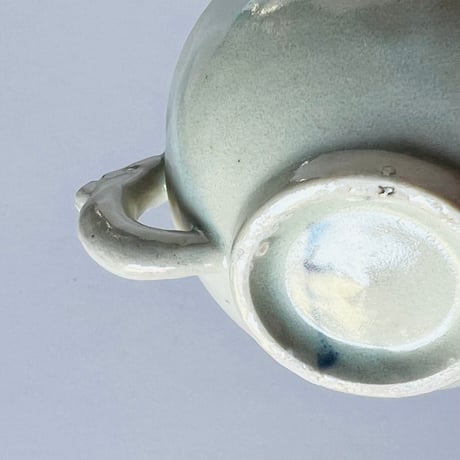 Sー15 鈴木大弓　白磁耳付豆鉢　HIroyumi Suzuki  White Porcelain Ear-Handled Bowl
