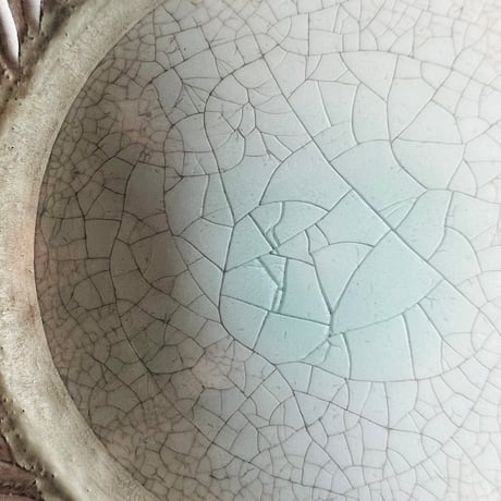 TNー65 谷井直人　銀彩ビードロしのぎリム皿　Naoto Tanii – Silver-Glazed Bidoro Shinogi Rim Plate