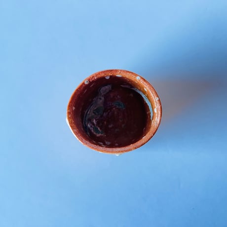 Tー95 辻村史朗　信楽ぐい呑　共箱有　Shiro Tsujimura Shigaraki sake cup