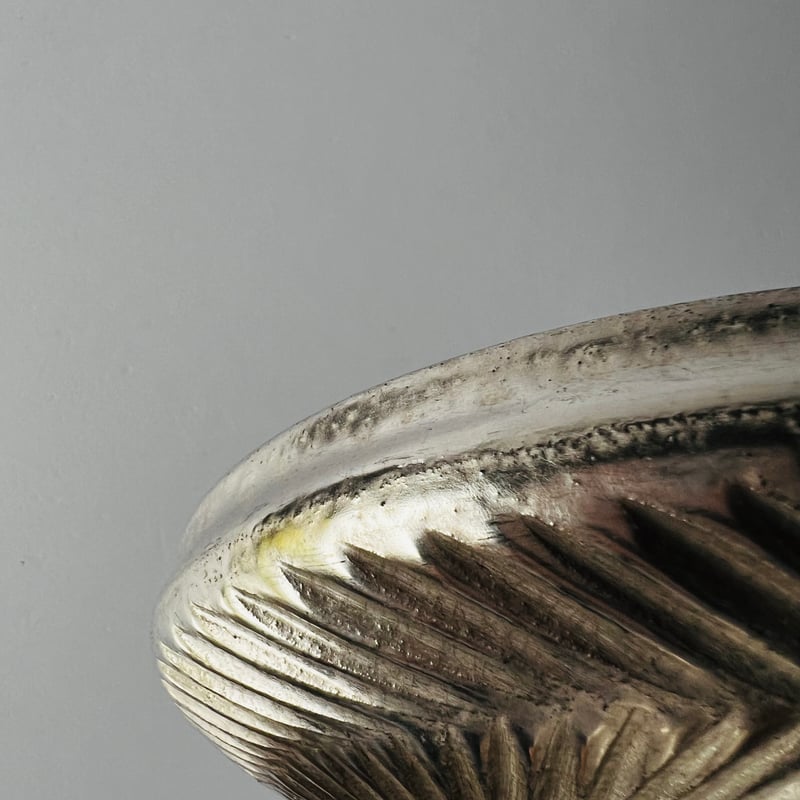 TNー50 谷井直人 銀彩ビードロコンポート皿 Naoto Tanii, Silver