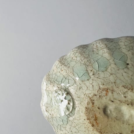 TNー47 谷井直人　銀彩ビードロ豆皿　Naoto Tanii, Silver-glazed Vidro Small Plate