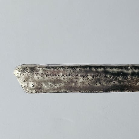 TNー72 谷井直人　銀彩ビードロ長皿　Naoto Tanii – Silver-Glazed Bidoro Long Plate