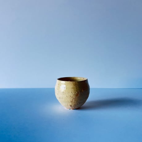 Tー77 辻村史朗　井戸ワインカップ　共箱有　Shiro Tsujimura Ido wine cup