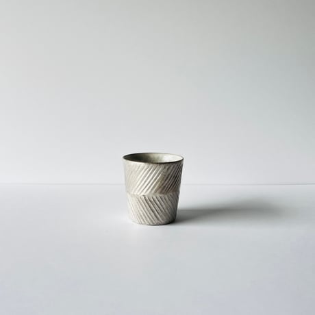 TN−9 谷井直人　銀彩ビードロしのぎカップ　TN-9 Naoto Tanii, Silver-painted Vidro Shinogi Cup