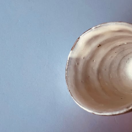 Tー87 辻村史朗　粉吹ぐい呑　共箱有　Shiro Tsujimura Powdered Sake Cup