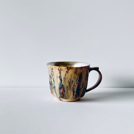 TN−118 谷井直人　銀彩黒流マグカップ Naoto Tanii Silver Glaze Black Flow Mug