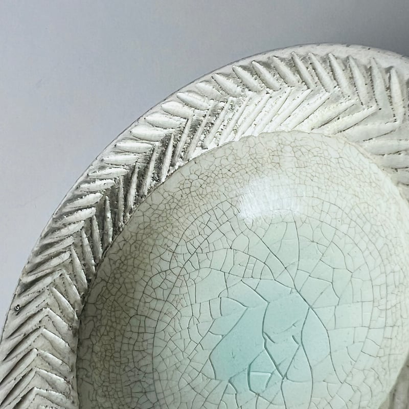 TNー71 谷井直人 銀彩ビードロしのぎリム皿 Naoto Tanii – Silver-Gl