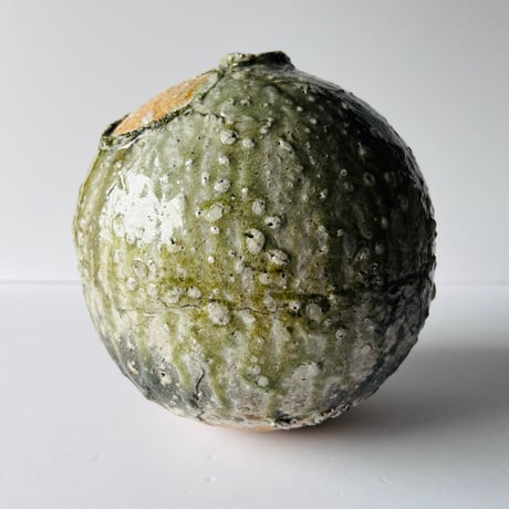 Tー68 辻村史朗　伊賀丸壺　共箱有　Shiro Tsujimura Iga Round Vase