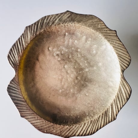 TN−8 谷井直人　銀彩高杯皿　コンポート　TN-8 Naoto Tanii, Silver-glazed high cup dish, Compote
