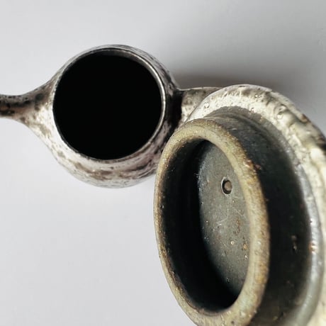 TNー41 谷井直人　銀彩まだらポット　 Naoto Tanii Silver glaze mottled pot