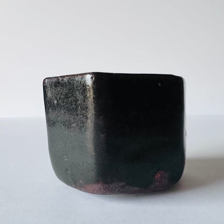 Sー13 鈴木大弓　黒高麗　ぐい呑み　Hiroyumi Suzuki “Black Kōrai Guinomi”**