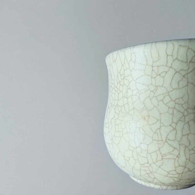 TN−124 谷井直人 銀彩白釉貫入片口 Naoto Tanii Silver Glaze W