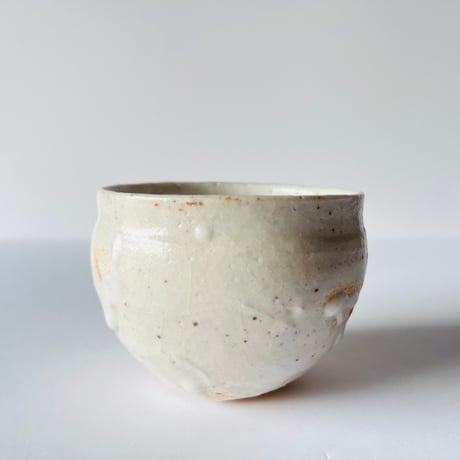 T−134 辻村史朗　粉吹ワインカップ大　共箱付　Shiro Tsujimura Large Kofuki Wine Cup
