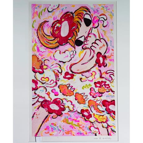 Rー2ロッカクアヤコ　”UNTITTLED2020”木版画　Ayako Rokkaku ”UNTITTLED2020” woodblock print