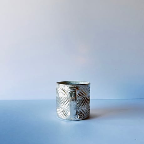 TNｰ88 谷井直人　銀彩しのぎビードロマグカップ　Silver-Glazed Shinogi Bidoro Mug
