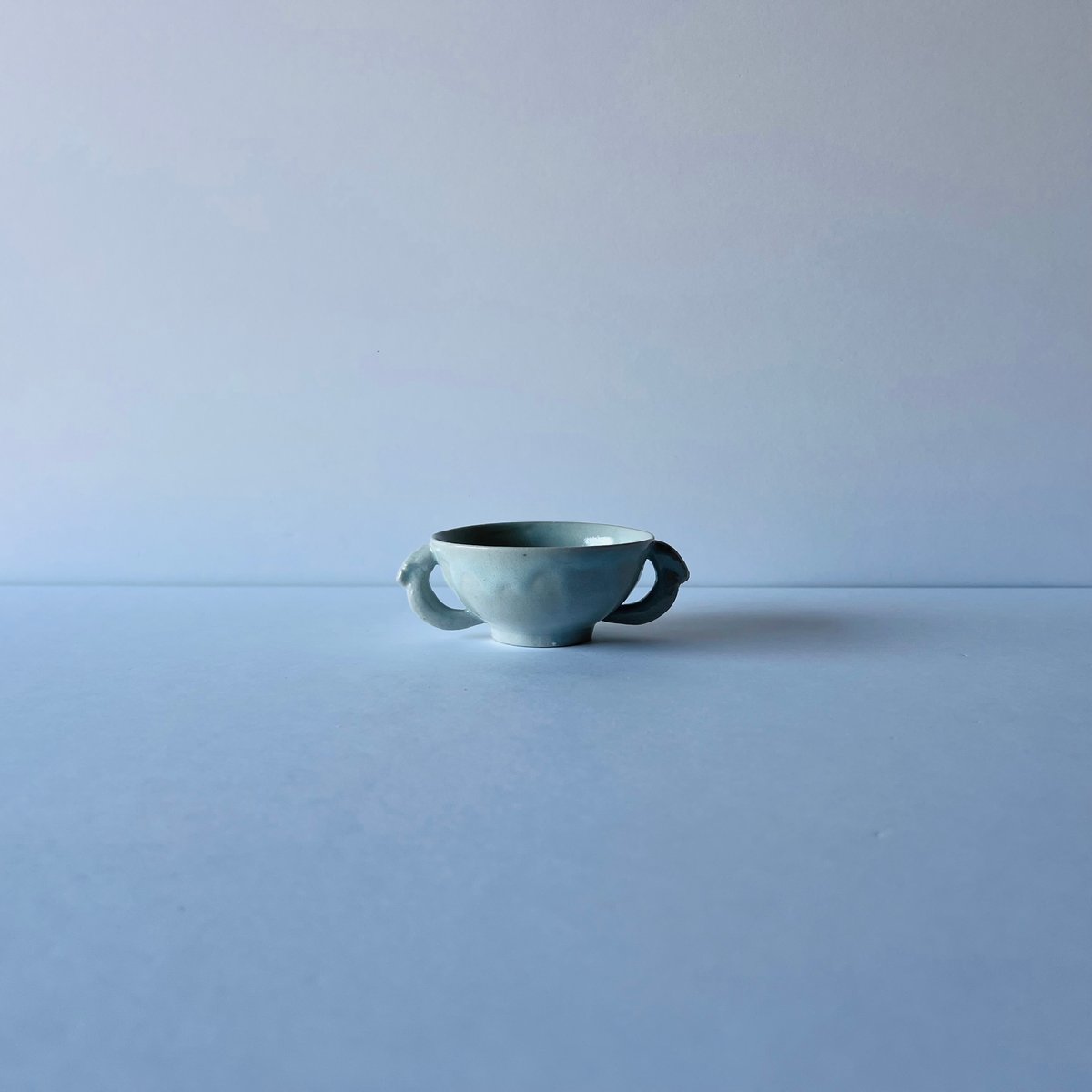 Sー15 鈴木大弓 白磁耳付豆鉢 HIroyumi Suzuki White Porcela