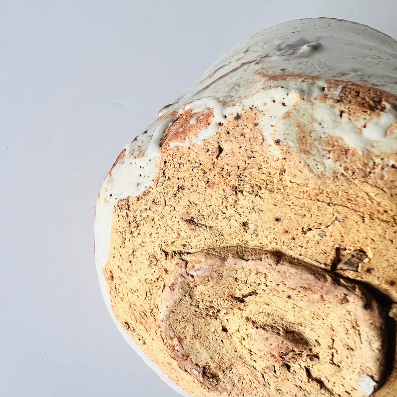 T-72辻村史朗 志野茶碗 共箱有 Shiro Tsujimura Shino tea bow