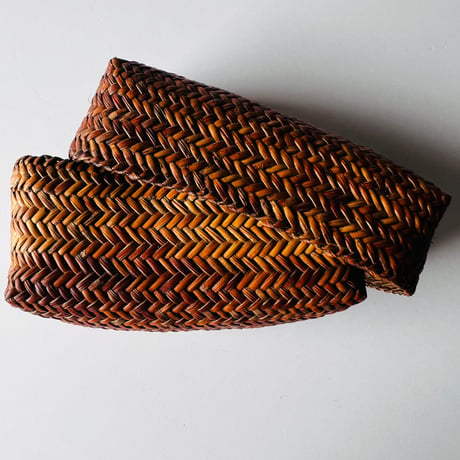 KGー1 網代編み籠ポーチ Ajiro woven basket pouch