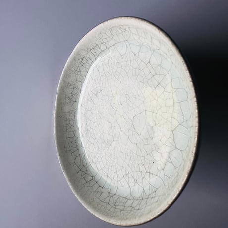TN−7 谷井直人　銀彩ビードロ高杯小皿　コンポート　TN-7 Naoto Tanii, Silver-glazed Vidro Tall Small Plate, Compote