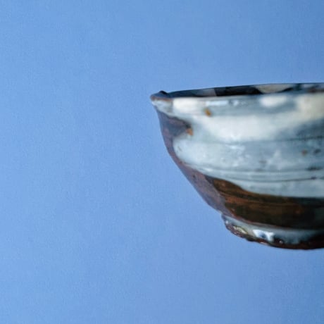 T−14 辻村史朗　刷毛目ぐい呑　共箱付　Shiro Tsujimura Brushed sake cup