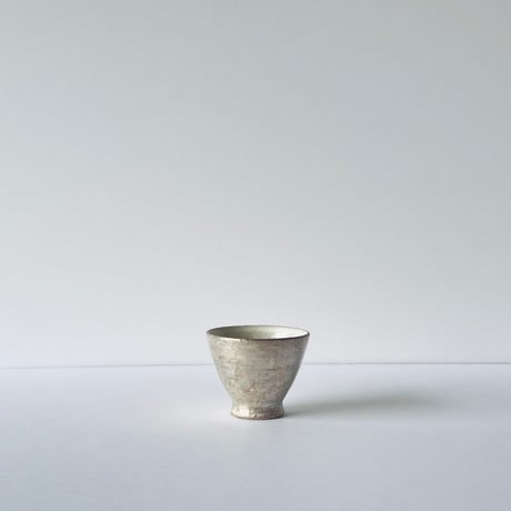 TN−4 谷井直人　銀彩ビードロ杯　TN-4 Naoto Tanii, Silver-glazed Vidro cup