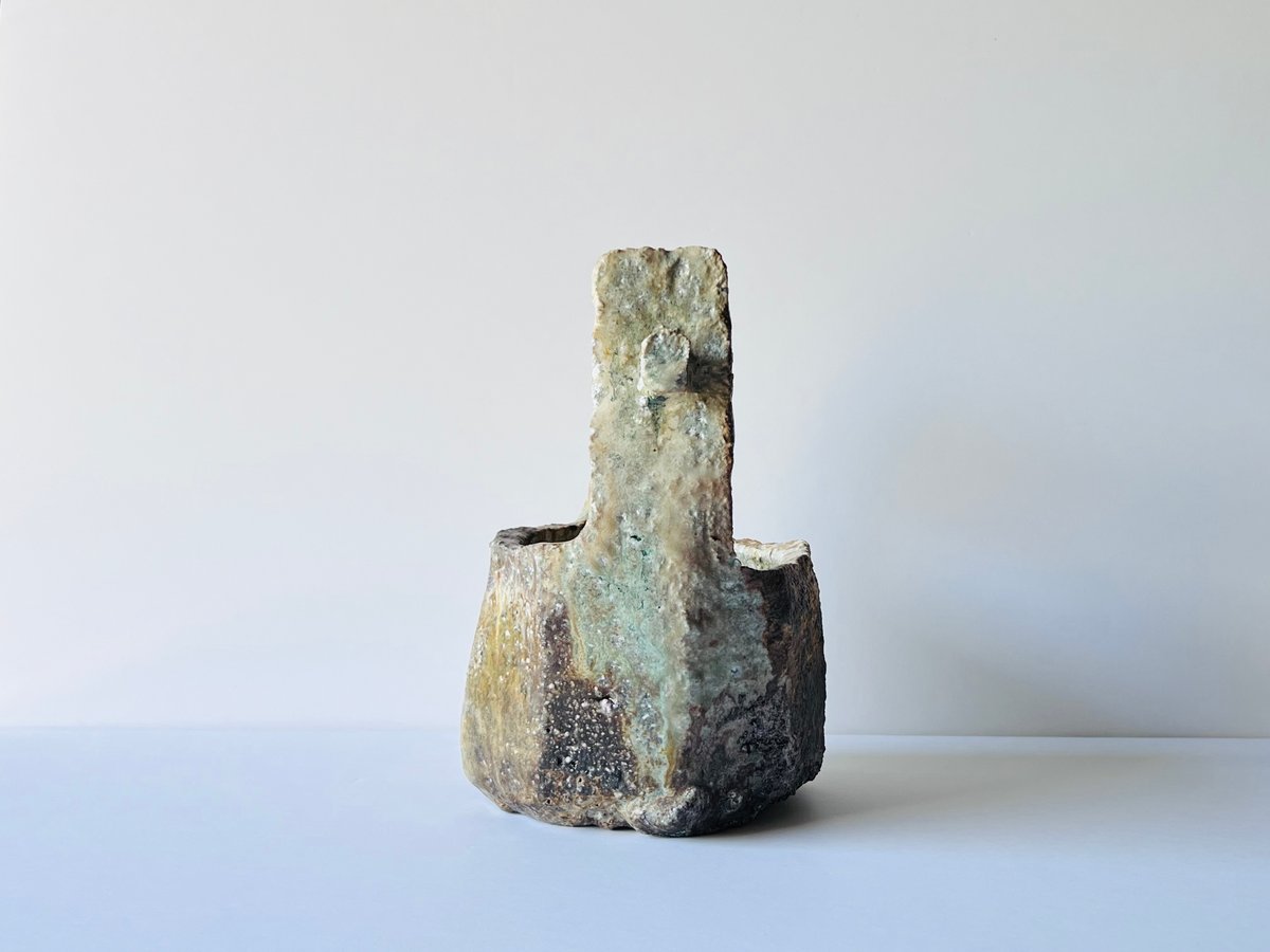 秀作　神山清子　信楽焼「手桶花入れ」 K−10 神山清子 信楽手桶花入れ | GARAGE MADE