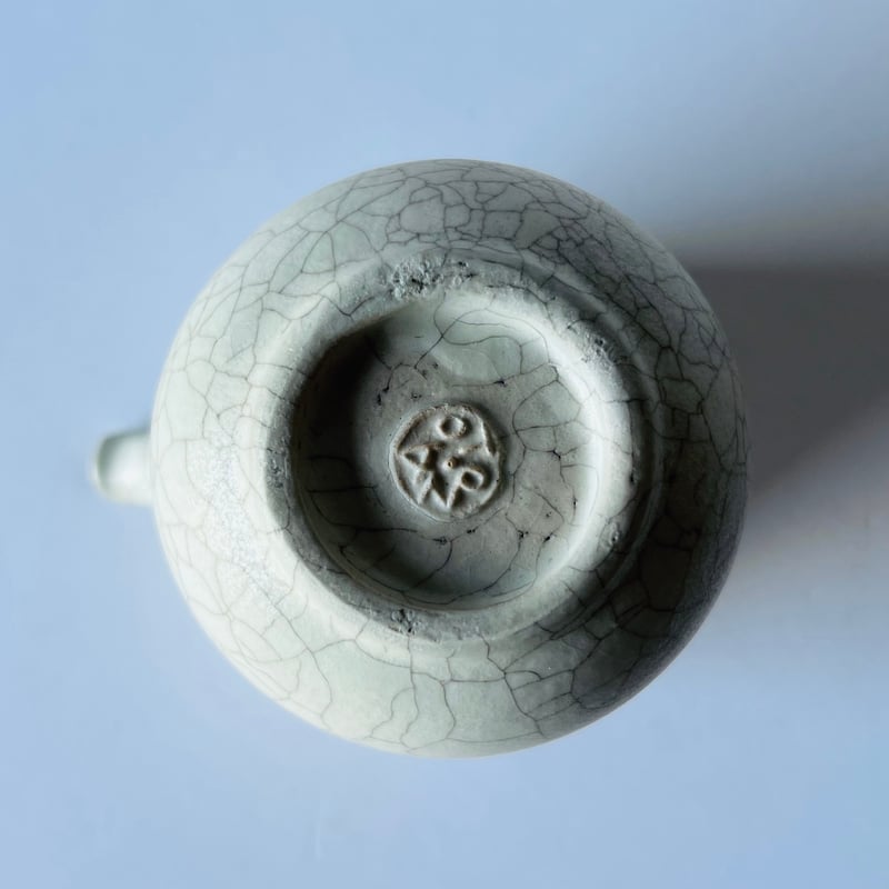 TN−124 谷井直人 銀彩白釉貫入片口 Naoto Tanii Silver Glaze W